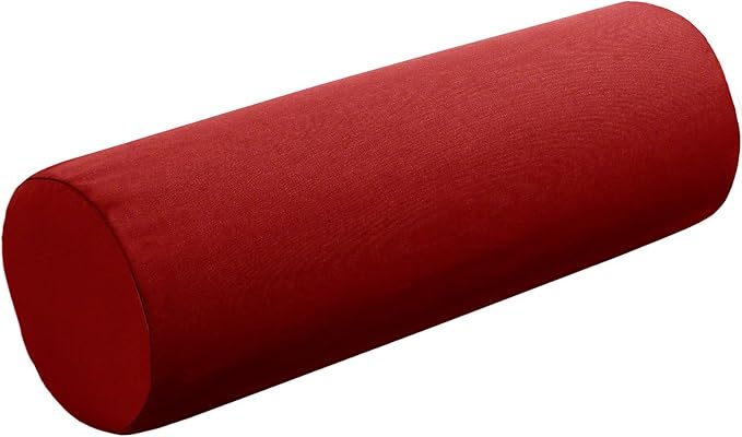 Cushion Source 20" x 6" Sunbrella Bolster Pillow, Indoor/Outdoor Decorative Support Pillow, Fade and Water Resistant, Sunbrella Jockey Red