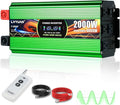 2000W Pure Sine Wave Power Inverters, LVYUAN 4000W Peak Power 12V DC to AC 120V Power Converter for RV, Truck, Outdoor, Remote Control Quadruple AC Outlets and USB Ports Inverter with LCD Display