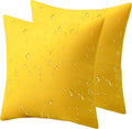 Phantoscope Pack of 2 Premium Dual Usage Outdoor Pillow Inserts, Waterproof Throw Pillows No Cover Needed, Colorful Decorative Couch Sham Cushion Stuffer Patio Couch Tent, Yellow 18 x 18 Inches