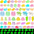 60 Pcs Luminous Mini Ocean Resin Animals 20 Style Bulk to Hide Tiny Sea Animals Figures Glow in The Dark Miniature Resin Turtles for DIY Dollhouse Garden Micro Landscape Aquarium Fish Tank Sea Decor