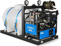 4000 PSI 4 GPM Kohler E-Start Engine Hot Water Pressure Washer Skid Mounted with 245 Gal Tank, Model HPW40KBT