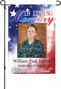 Custom Memorial Flag Personalized Garden Flag for Cemetery in Loving Memory with Photo Name Date Memory Garden Flags For Loss of Loved One Lawn Outdoor Double Sided Yard Flags (Memorial Funeral Flags 3, 28x40(in))
