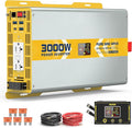 XWJNE 3000W Pure Sine Wave Power Inverter 24V DC to 120V GFCI AC Converter with LCD Display and Remote for Home, RV, Truck, Off-Grid Solar Power