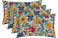 RSH DECOR: Lumbar Throw Pillows Set of 4 | 20” x 12" | All-Weather Spun Fabric | Water and Fade-Resistant | Outdoor Support Pillows for Patio Furniture | Oakmont Hightown Festival