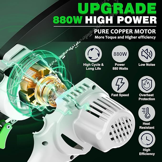 Mini Chainsaw Cordless 6 Inch, Electric Saw Gifts for Men Dad Husband Gardener, Cool Gadgets for Men 2025, Stocking Stuffers for Adults Christmas Gifts Dad Him Mothers Mom Women