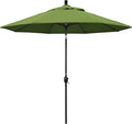 California Umbrella GSPT908302-48022 9' Round Aluminum Market, Crank Lift, Push Button Tilt, Black Pole, Sunbrella Spectrum Cilantro