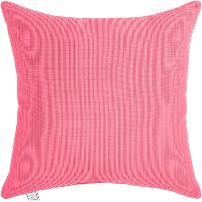 Ottomanson Sherry Kline Island Breeze Indoor/Outdoor Square Filled Pillow, 18"x 18", Hot Pink, 2 Count