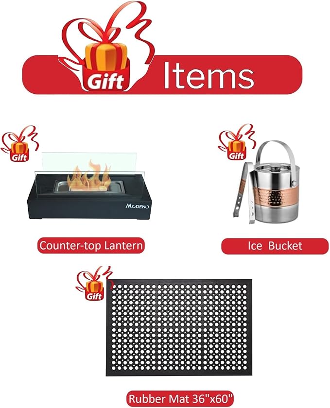 Elementi | Bundle Hampton Gas Fire Pit Cast Concrete 56" Rectangular Fire Table, Outdoor Fire Pit Electronic Ignition | Canvas Cover, Lava Rock Included | Light Gray (Natural Gas)