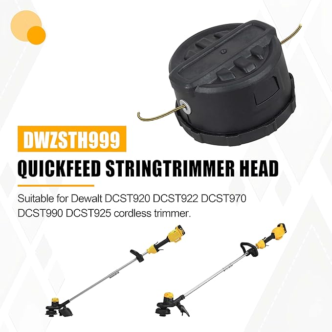 eaacaa 2025 Upgrade DWZSTH999 Quickfeed String Trimmer Head for Dewalt 20V 40V 60V Replacement Cordless Trimmers and DWO1DT802 Trimmer Line 225ft by 0.080-Inch