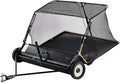 VEVOR 52 Inch Lawn Sweeper Tow Behind, 26 cu.ft. Large Pull Behind Grass Sweeper, Heavy Duty Leaf & Grass Collector with Dumping Rope Design, Adjustable Sweeping Height for Picking Up Debris & Grass