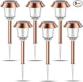 XMCOSY+ Solar Pathway Lights Outdoor - 6 Pack Solar Lights Outdoor Waterproof, 10-40 LM Dimmable Auto On/Off Solar Outdoors Lights Yard Garden Walkway Driveway (Warm White)