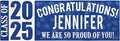 Let's Make Memories Personalized Graduation Banner Class of 2025 - Graduation Party Decorations - Congratulations Banner - Indoor/Outdoor Vinyl - Best in Class - Blue - 8 ft.