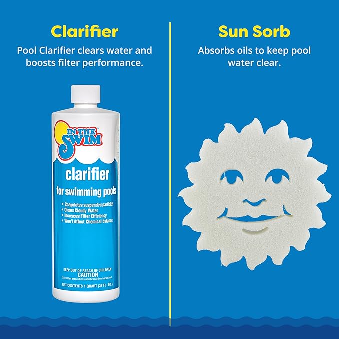 In The Swim Basic Chemical Value Kit and Chlorine Bundle - Pre-Measured Kit for Seasonal Maintenance - 10lb Bucket 3-Inch Chlorine Tablets - Inground and Above Ground Pools Up to 7.5K Gallons