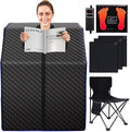Infrared Sauna Box for Home, Portable Personal Dry Sauna for Weight Loss and Detox, Carbon Crystal Heating, 9 Levels, 3.3'x2.9'x2.6'