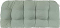 RSH DECOR Sunbrella Tufted Wicker Loveseat Cushion | 41” x 19" | Water and Fade-Resistant Performance Fabric | Outdoor Settee Cushion for Patio Furniture | Made in USA (Cast Mist Green)