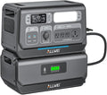 ALLWEI 2400W Portable Power Station and 1x B200 PRO Expansion Battery, 4096Wh LiFePO4 Battery 4 AC Outlets Up to 2400W for Home Backup, Outdoor Camping, RV, with 1500W AC Charging&1200W Solar Charging