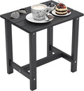 OTSUN Outdoor Side Table, End Table for Adirondack Chair, 18" Patio Table for Porch, Yard, Weather Resistant, Black