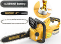14 Inch Brushless Electric Chainsaw Cordless for Dewalt 20V Battery, Compact Chain Saw with Auto Oiler, Low Kickback, Battery Powered Chainsaw for Tree Trimming, Storm Clean-Up, Wood Cutting, Pruning