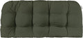 RSH DECOR Sunbrella Tufted Wicker Loveseat Cushion | 44” x 22" | Water and Fade-Resistant Performance Fabric | Outdoor Settee Cushion for Patio Furniture | Made in USA (Cast Ivy Green)