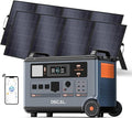 OSCAL PowerMax 6000 Solar Generator with 2x400W Solar Panel, 120V/240V Split Phase Voltage 6000W AC Outlets (7200W Peak), 2200W AC Charging/2400W PV Charging for Home, Emergency, Bank Battery Backup
