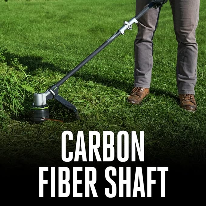EGO POWER+ String Trimmer, Battery Powered, 16" Trimmer for Weeds and Grass with POWERLOAD, LINE IQ, Telescopic Carbon Fiber Shaft, Includes 56V 4.0Ah Battery and Charger - ST1623T