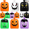 Qilery 12 Pcs Halloween Leaf Lawn Bags Plastic Pumpkin Trash Bags for Leaves with Twist Ties for Halloween Yard Garden Outdoor Party Favors Decorations