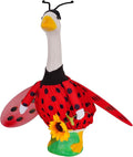 JIAYAN Porch Goose Outfits Outdoor Decoration: 2Pcs Cute Red Ladybird Costume Set 23"/ 17" Lawn Goose Statue Clothes for Theme Party Garden Patio Yard