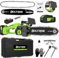 12 Inch Cordless Brushless Electric Chainsaw, 21V 4.0Ah Batteries & Auto Oiler Security Lock, 42 FT/S Powered Compact HandHeld Chain Saw, for Tree Trimming, Wood Cutting Garden, Pruning