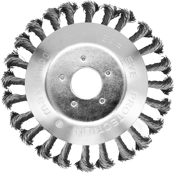 6 Inches + 8 Inches Inch Steel Wire Trimmer Head, Weedeater Wheel Brush Cutter, Trimmer Blade Head for Weedeater, Compatible with Husqvarn, Sthl, with 25.4mm/1inch Arbor (6 inches + 8 inches)