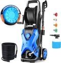 5000PSI Pressure Cleaner Power Cleaner with 33FT Hose, 4 Nozzle and 500ML Foam Cannon, Cleaner Machine for Home, Car Washing, Fence Cleaning, Patio