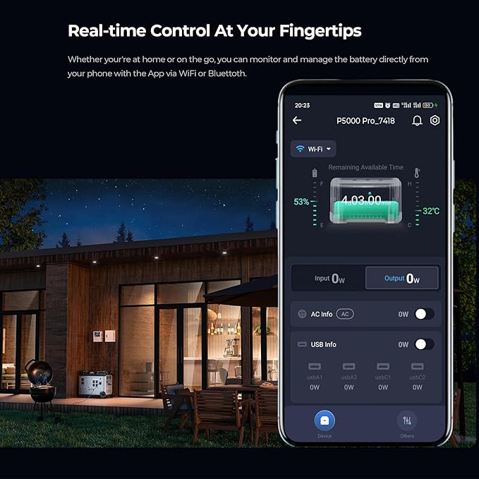 OUKITEL 5120Wh Power Station with 2x500W Solar Panels (2025 NEW), P5000 Pro Large Capacity Solar Generator, 5x3600W AC Output (6000W Peak), 1800W Fast Charging, 1000W MPPT Solar for Home Backup, RV