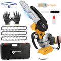6 In Chainsaw Compatible with DeWalt Battery 20v - Mini Electric Cordless Brushless Chain Saw Handheld Compact Portable Mobile Small Trimming Pruning Chainsaw Set(Not Battery)