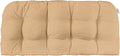 RSH DECOR Sunbrella Tufted Wicker Loveseat Cushion | 44” x 22" | Water and Fade-Resistant Performance Fabric | Outdoor Settee Cushion for Patio Furniture | Made in USA (Cast Sand Tan)