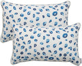 Pack of 2 Patio Lumbar Pillows, 12"x20" Fade Resistant Outdoor Waterproof Lumbar Pillow with Inners, Decorative Garden Lumbar Cushions for Home Patio Terrace Sofa Use
