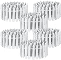 Kigley 6 Pcs 40 Inch Fairy Fence Wood Miniature Garden Picket Fence Decorations for DIY Plant Pot House Home Dollhouse Outdoor Diorama Project(White)