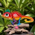 Metal Chameleon Statue Garden Decor- Outdoor Sculpture Garden Art Gift for Patio, Lawn, Backyard - Indoor Figurine for Birthday, Housewarming, Christmas