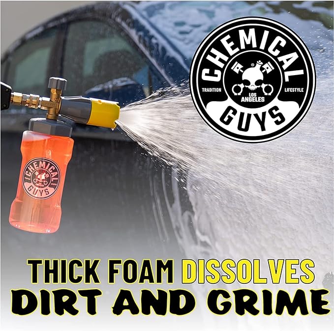 Chemical Guys Big Mouth Max Release Foam Cannon - Pressure Washer Foam Cannon for Car Wash, Home Cleaning, and Boat Wash with 34 oz Bottle