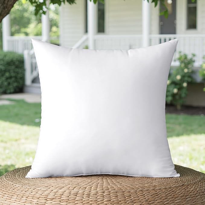 MIULEE 24x24 Pillow Insert Throw Pillow Insert, Outdoor Pillows Water-Resistant Premium Outdoor Pillow Stuffer Sham Square for Couch Sofa Patio Furniture Cushion Porch Swing