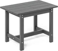 LUE BONA Outdoor Side Table, HDPS Large Size Outdoor Table, Adirondack Side Table, Outside End Table for Patio, Porch,Beach, Garden, Weather Resistant/Easy Maintenance, Dark Gray