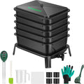 VIVOSUN 5-Layer Worm Compost Bin, 50L Worm Composter, Easy Setup Inclusive Worm Farm Kit for Recycling Food Waste