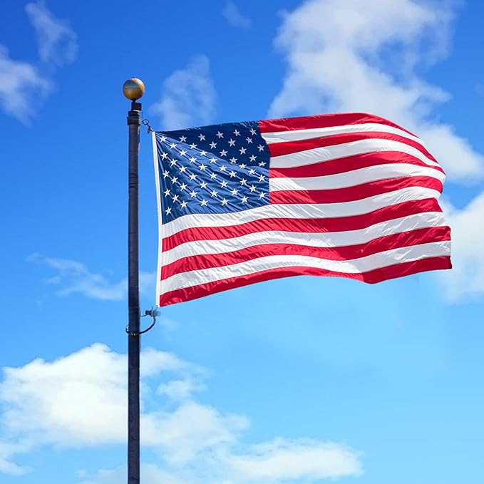 2x3 American Flag for Outside, Heavy Duty Outdoor, All Weather, Embroidered Stars with Brass Grommetss (USA Flag 2X3 FT)