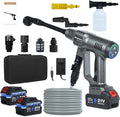 Cordless Power Washer 1450PSI Pressure Washer with 3 Nozzles and Foam Cannon, Handheld Portable Battery Powered, 3 Power Level Adjustable