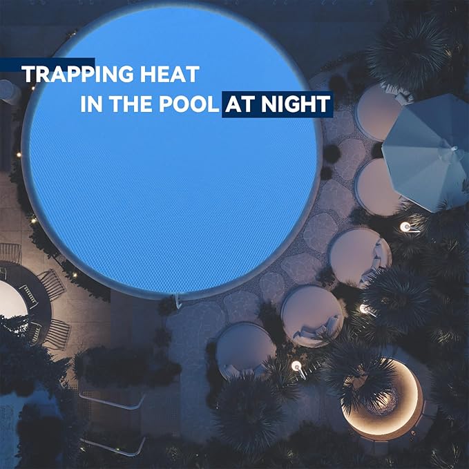 BigXwell Solar Pool Cover, 12Mil Round 15 Foot for Above-Ground and In-Ground Pools, 1200Series (Round 15 FT)