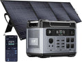 OUKITEL P2001 PLUS 2400W Portable Power Station with 4 AC Outlets(5000W Peak), 2048Wh Large Capacity Solar Generator with 200W Solar Panel, AC/DC BMS Emergency Power Station for Home Backup, Camping