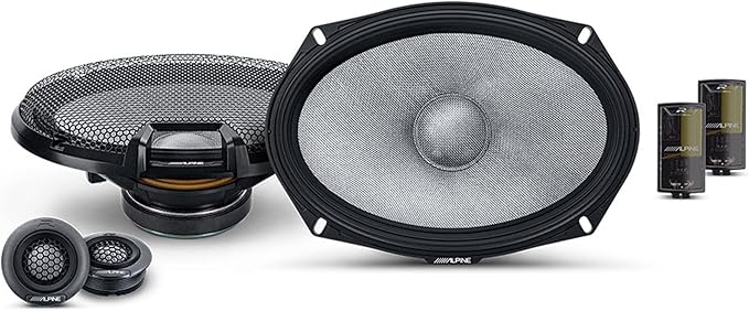 Alpine 6.5" & 6x9 R2 High-Resolution Speaker Bundle - A Pair of R2-S6533-Way Component Speakers & a Pair of R2-S69C 6x9 Component Speakers
