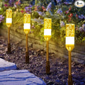 B-right LED Pathway Lights Outdoor, 6 Pcs Path Lights 570 Lumens AC Plug 12V Low Voltage Landscape Lighting, Extendable IP65 Waterproof Outdoor Garden Light for Patio Yard Walkway, Warm White 2700K
