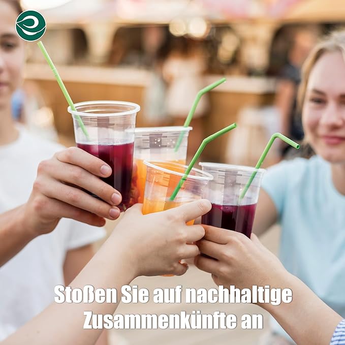 ECO SOUL 100% Clear Compostable Party Cups | (50 Count, 12 oz) | Disposable | Biodegradable | Plant Based Eco-friendly Alternative to Paper & Plastic Cups | For Weddings & Gatherings