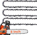 8 Inch Chainsaw Chain 3/8" LP Pitch, 050" Gauge, 33 Drive Links 3 Pack Low-Kickback Replacement Chain for Craftsman, Worx, Ryobi, Echo, Poulan and More -S33 (91YNP-6)