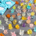 Glow in The Dark Animal Resin Models Blind Bag - 100PCS Mystery Mini Figures Set, Luminous Farm & Ocean Animals for DIY Aquarium Decor, Micro Landscape