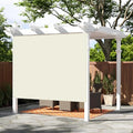 SUNNY GUARD Shade Cloth Custom Size 7x7 FT Sun Shade Screen Fabric Shade Cover Tarp with Grommets for Pergola Backyard Garden, Butter Cream(We Customized)